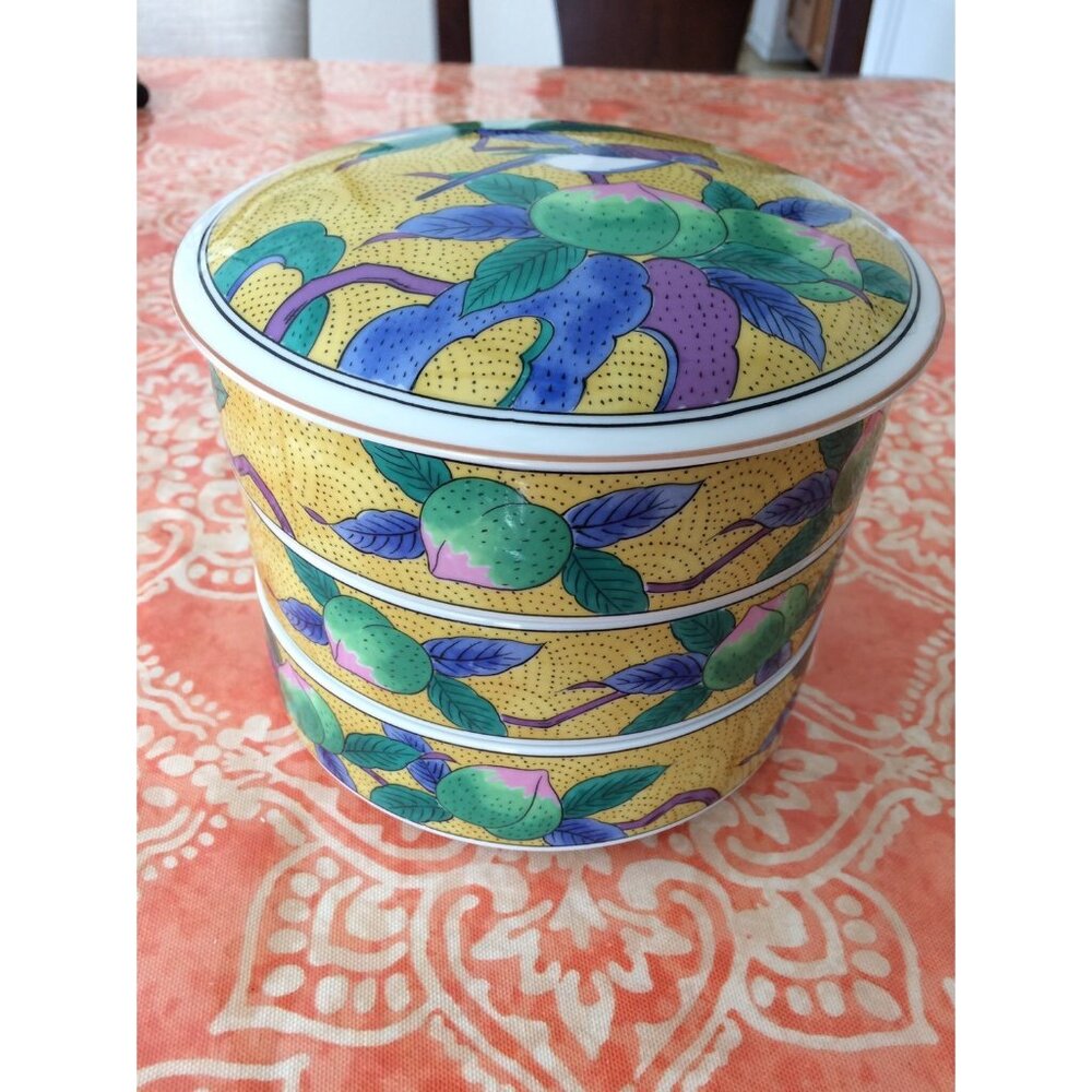 3 Tier Candy Dish with Bird & Flowers